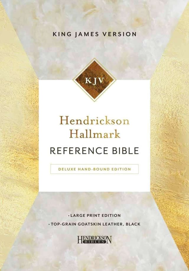 KJV Hendrickson Hallmark Reference Bible (Deluxe Hand-Bound Edition) Large Print – Top Grain Goatskin Leather Black (ISBN:9781683071914)